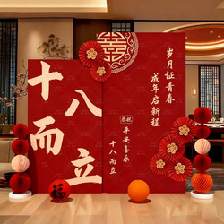 Eighteenth Birthday Ceremony Decoration for Boys and Girls, 18Th Birthday Party Ceremony, High-End Balloon Background Wall, Kt Board