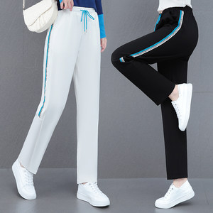 New autumn and winter casual pants outdoor sports versatile slim and loose casual straight pants stretch jogging fitness trousers
