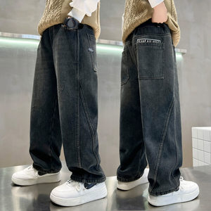 
Boys jeans for spring and autumn boys new children's straight pants loose black sportswear casual and versatile