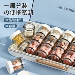 Japanese Pill Box Portable Weekly Seven-Day Medicine Organizer Pill Dispenser Portable Medication Reminder Small Pill Box