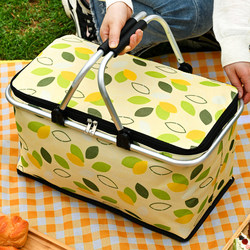 Picnic Basket, Foldable Picnic Equipment, a Complete Set of Essential Artifacts for Spring Outings, Outdoor Camping, Insulated Storage Box, Carrying Basket