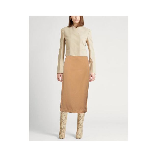 MAX MARA Ladies High Skirt 100 cotton diagonal cloth medium long skirt multi -pocket set