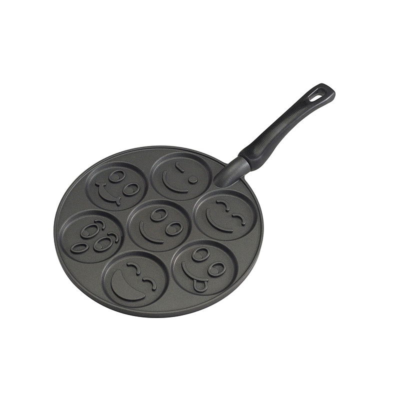 自營Nordic Ware Cast Aluminum Smiley Face Pancake Pan gold