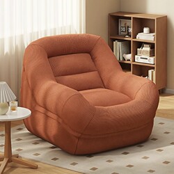 Lazy Sofa Tatami for Balcony, Bedroom, Living Room, Single Recliner Bean Bag Seat, Trendy Nest Sofa with Backrest