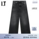 IT We11Done Women's Wide Leg Jeans New Fashion Street Style Loose Washed Pants 396WBKXO