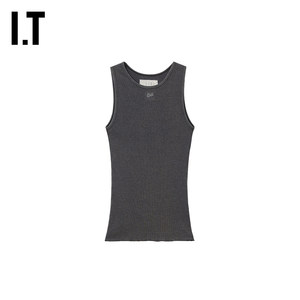 
IT ERL men's sleeveless round neck vest new simple style men's slim ribbed inner base 12T101MQ