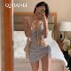 Korean swimsuit women's new high-end split sexy hottie bikini three-piece set beautiful girl vacation hot spring