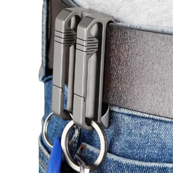 Titanium Key Holder Double Row Key Clips For Keychains Belt-Taobao