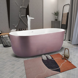 Hengmeile Nordic Minimalist Freestanding Bathtub Iceberry Pink Bathtub 1.3m- 1.7m Internet Celebrity Bathtub Insulated Bath Pool