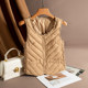 Autumn and winter large size velvet vest vest women's short inner slimming lights and warm warmth mother
