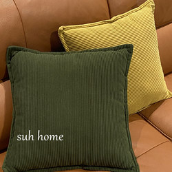 Corduroy Pillowcase Solid Color Three-Dimensional Cushion Cover Sofa Cushion Living Room Square Pillow Bed Backrest Simple Homestay