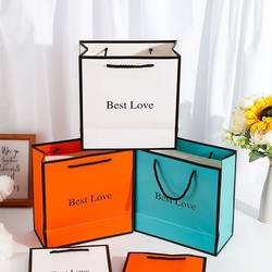 Handbag Gift Bag Packaging Paper Bag Large and Small Sizes Shirt Scarf Birthday Gift for Couples Men and Women Simple