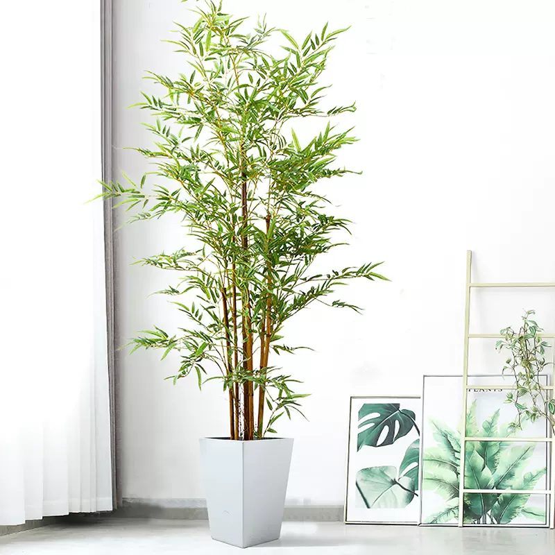 仿真植物假竹子新中式室内装饰品盆景摆件大型假绿植客厅