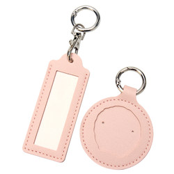 Student Name Tag Transparent Protective Cover Keychain Zipper Head Anti-Loss Couple Love Badge Commemorative Badge Leather Tag Elementary School Middle School Student Gift for Classmates Name Tag Gift Bag Accessory