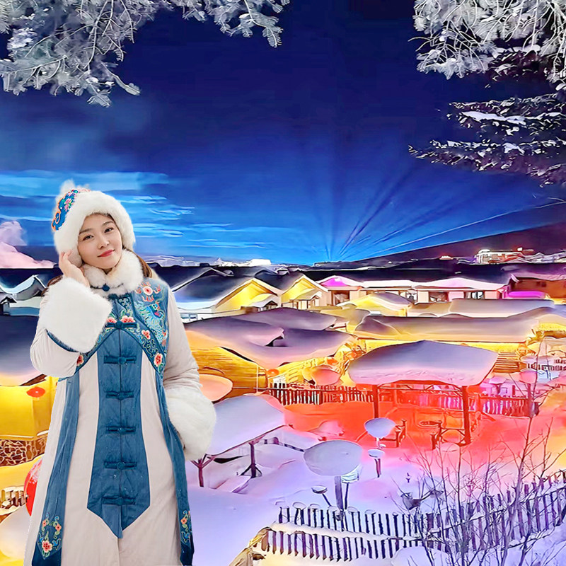 东北哈尔滨亚布力雪乡旅游5天4晚滑雪亲子纯玩春节跟团游12人团