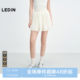 Lecho thin pleated skirt for women in 25 summer new bright silk big skirt hem skirt elastic waist Korean sweet short skirt