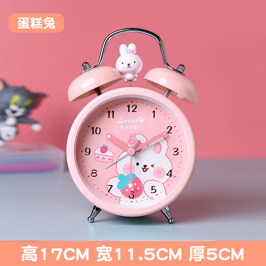 Zunnel ウサギ目覚まし時計 - 女の子＆学生向けの可愛い漫画ダイヤル時計