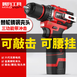 Miaoyou Impact Drill with Brushless Motor, Rechargeable Small Power Tool for Home Use, Wall Drilling, Multifunctional Impact Drill Tool