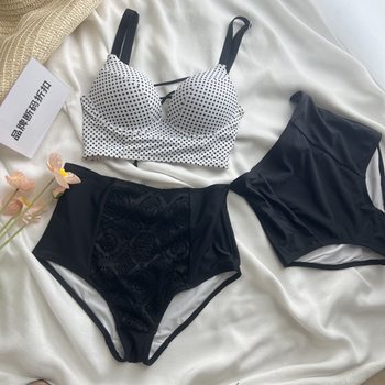 Brand off code discount] Hot spring vacation sexy small breasts gathered slim fairy swimsuit triangle split swimsuit for women