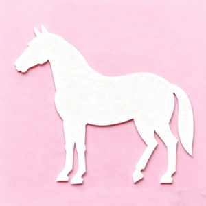 
Horse Year Horse Shape Animal Painting Paper Kindergarten Labor Class Handmade Cardboard Graffiti White Mold Zodiac Painting DIY