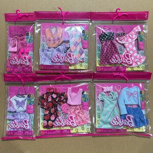
Barbie wardrobe fashion clothes accessories fashion shoes combination summer weekend girls play house dress GWF04