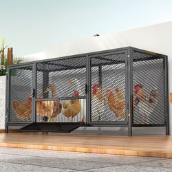 Chicken Coop for Home Use, Extra-Large Outdoor Model, Anti-Weasel, Dense Mesh, Rainproof, Rural Chicken Coop, Automatic Manure Cleaning Breeding Cage