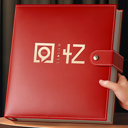 Double-Sided Leather Photo Album, Commemorative Album, Large-Capacity Family Photo Album, 6inch Photo Insert-Type High-End Leather Buckle Photo Album