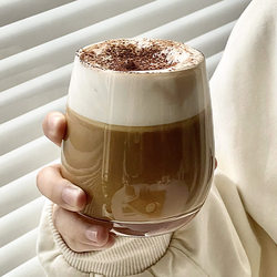 Smoothie Cup ins Style Latte Coffee Glass Cup Milk Cup Simple Women's Household Drinking Cup Summer Cold Drink