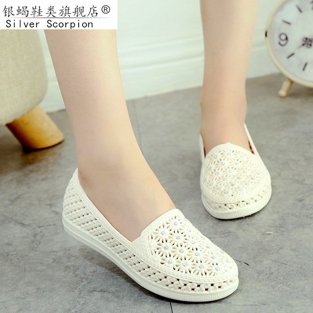 Summer plastic sandals middle-aged and elderly mother bird's nest nurse ...