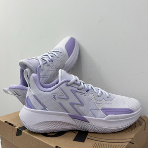 361 BIG3 Team Shock absorption, anti -slip, wear -resistant actual basketball shoes sago/fig green and purple
