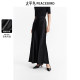 Peacebird women's acetate fishtail long skirt autumn new high-end satin temperament hip-cover skirt skirt
