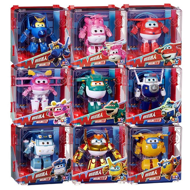 LHMYPP Super Wings Roboter - Verwandlung Spielzeug Flugzeug Zu Roboter 7.5cm