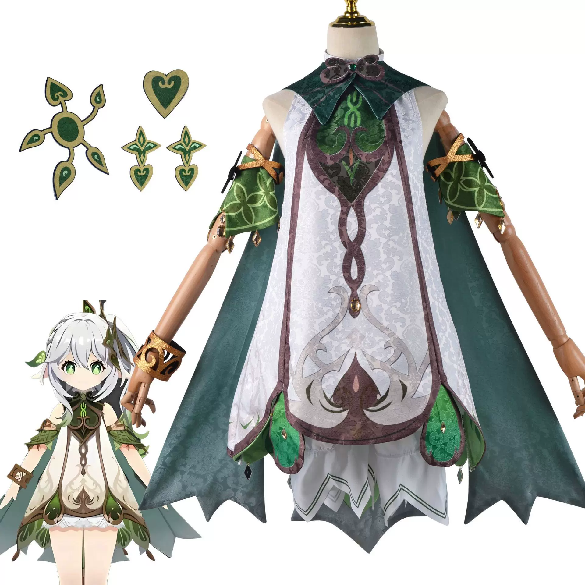 小草神cos原神cos服纳西妲cos刺绣游戏动漫衣服装女cosplay全套-Taobao