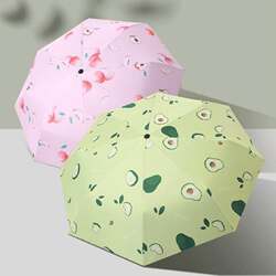 Fruit Umbrella, Sturdy and Durable, Popular Manual Version, Reinforced Dual-Use Umbrella for Both Sunny and Rainy Days, Fresh and Simple, Foldable and Portable Sunshade Umbrella