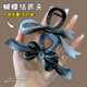 Bow headdress gradient blue grab clip large-size hair clip female head high-end shark clip hair card