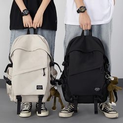 Backpack for Men, Simple and Versatile, Large-Capacity Computer Travel Backpack, Female Junior High School Student, High School Student, College Student School Bag, Male