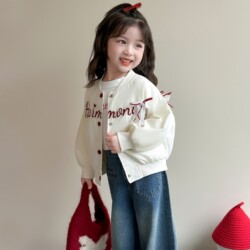 Girls' Jacket Spring 2026 New Style Children's Early Spring Stylish Casual Baseball Jacket Baby Spring Super Cute Top