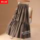 2025 spring new hot model this year's popular black cake skirt skirt women's summer slim skirt long skirt skirt
