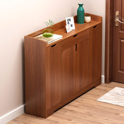 Solid Wood Color Shoe Cabinet for Home Entrance Hallway, Modern Storage, Economical for Small Apartments, 2022 New Popular Shoe Rack