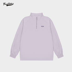 
FIND BETTER half zipper stand collar long sleeve men's American fashion sports sweatshirt loose cotton base top