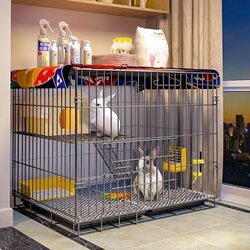 Rabbit Cage for Home Use, Large Indoor Rabbit Villa with Automatic Waste Cleaning, Suitable for Guinea Pigs and Rabbits