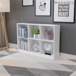 Simple Bookshelf, Floor-Standing Minimalist Storage Rack, Small Cabinet, Free Grid Combination Cabinet, Space-Saving for Students