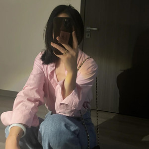 
Kitano U home! Japanese commuter women's fashionable loose silhouette cotton solid color shirt casual long-sleeved shirt