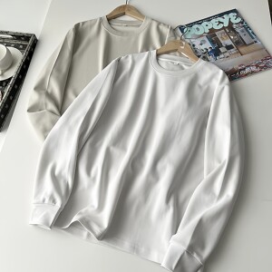 
Kitano U Home! New autumn new daily single men's and women's clothing cotton blended round neck T-shirt long-sleeved top BY69922