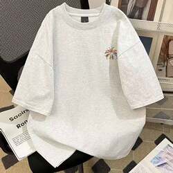 Clearance of Export Surplus Goods ~ Summer Short-Sleeve T-Shirts for Men and Women, Pure Cotton, Loose-Fitting Tops, Trendy