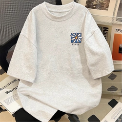 Clearance of Remaining Stock from Foreign Trade~ Pure Cotton Trendy Brand Summer Short-Sleeve T-Shirts for Men and Women, Pure Cotton Half-Sleeve Trendy Brand