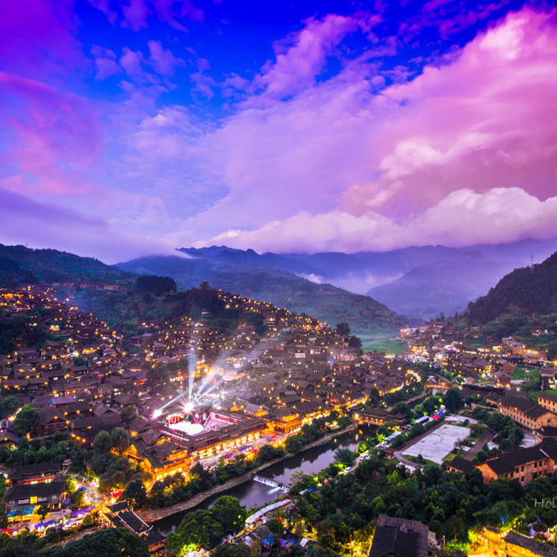 贵州全景旅游6天5晚贵阳黄果树瀑布西江千户苗寨小七孔黔灵山