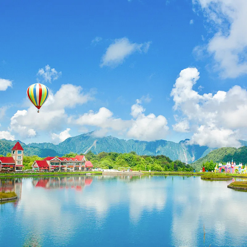 成都周边游西岭雪山二日游花水湾温泉纯玩2日游滑雪温泉跟团游