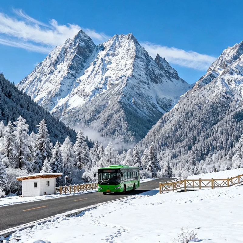 西岭雪山瓦屋山一日游成都川西四姑娘山毕棚沟1日游8人团理小路
