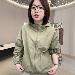2026 Casual Hooded Spring and Autumn Thin Breathable Hooded Fashion Jacket for Women, Loose and Stylish Short Jacket Top Trendy